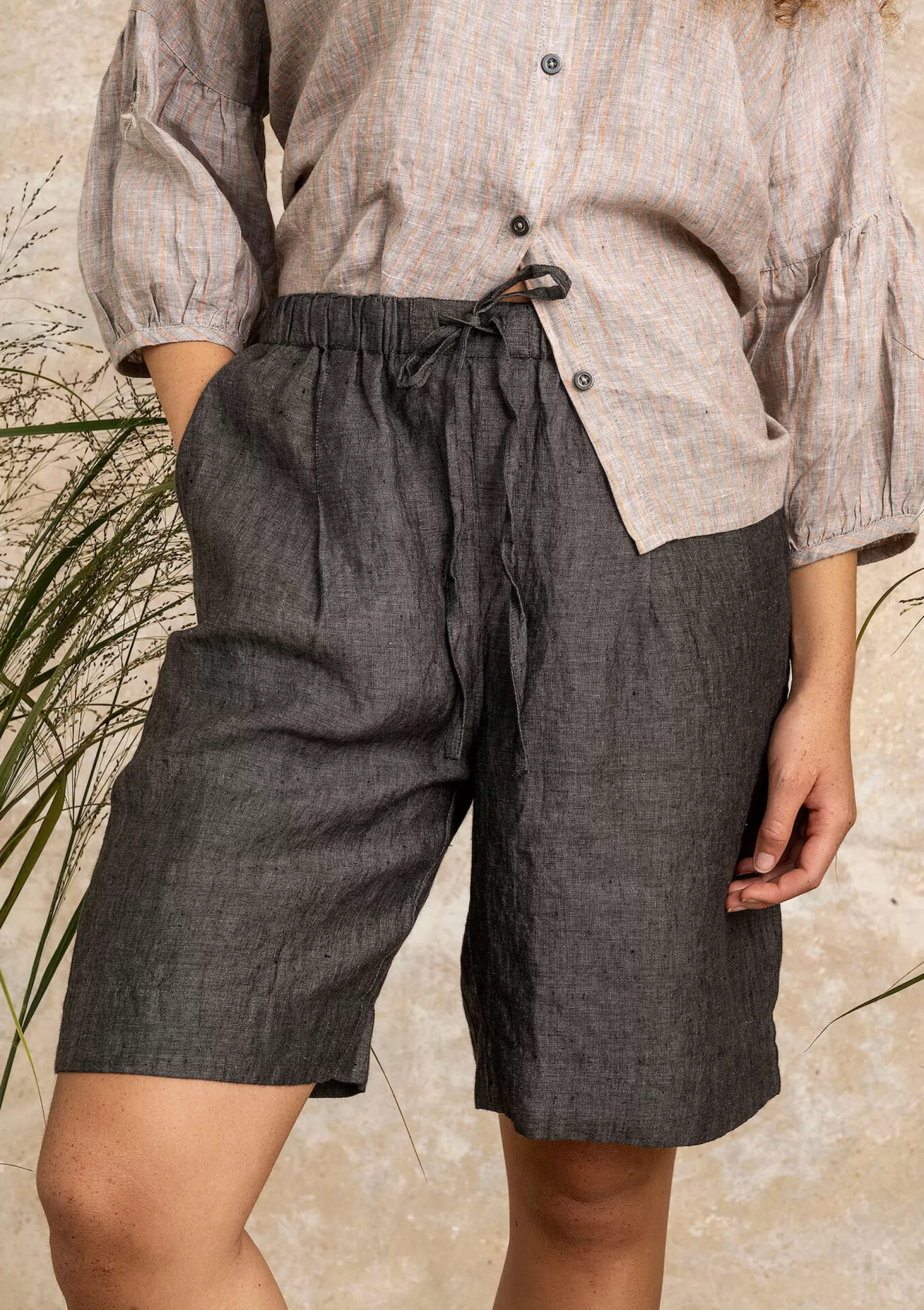 Cheap Shorts Aus Leinengewebe Hosen | Leinenkleidung